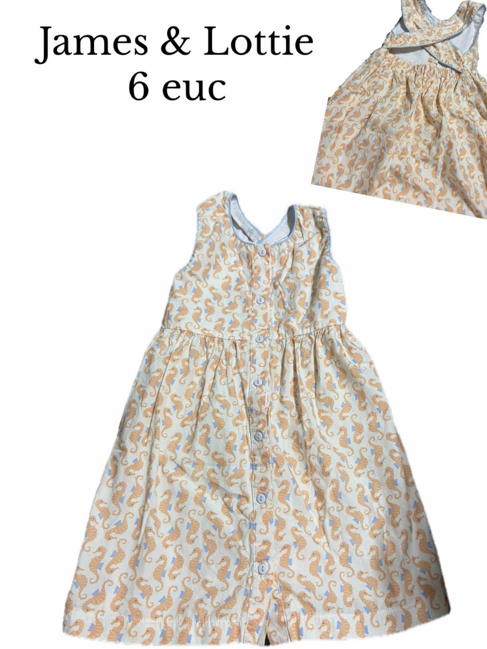 James and Lottie seahorse dress size 6